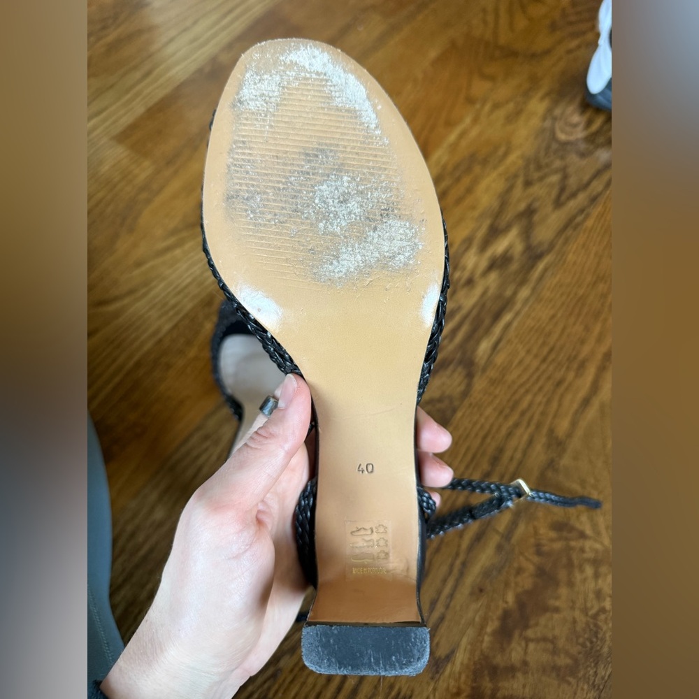 Rouje Black Woven Sandals - Picture 3 of 5